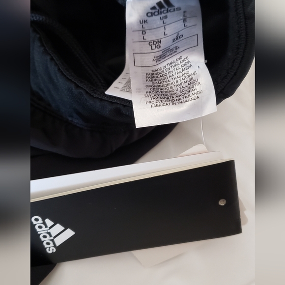 Adidas Athletic pants size large Black & white With red IU logo - Picture 4 of 5